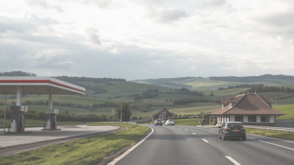 Jakie stacje benzynowe i restauracje znajdują się na trasie?
