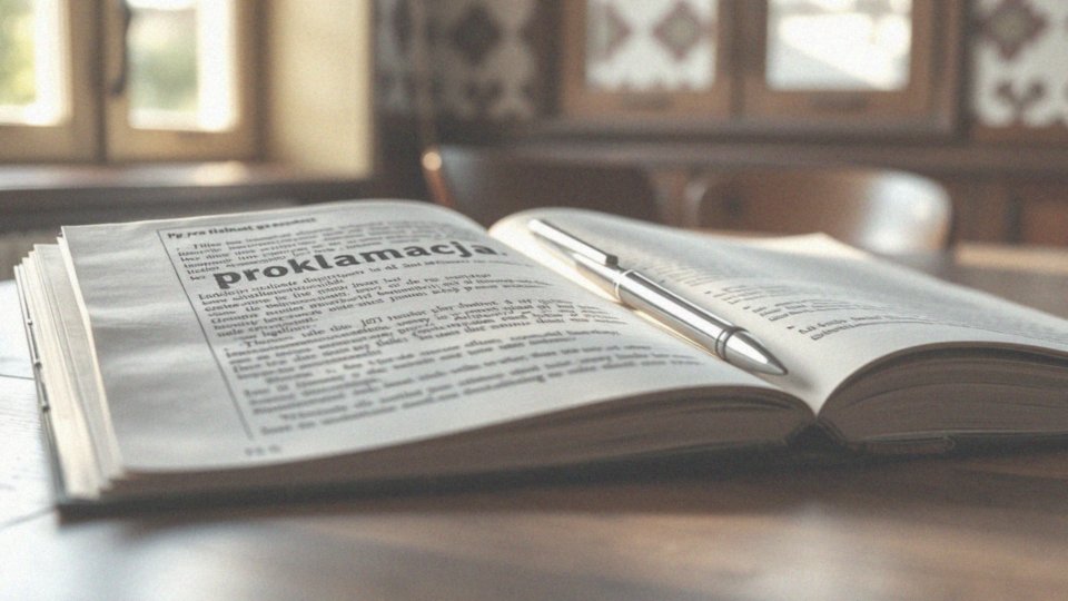 Jakie usytuowanie posiada proklamacja w gramatyce?